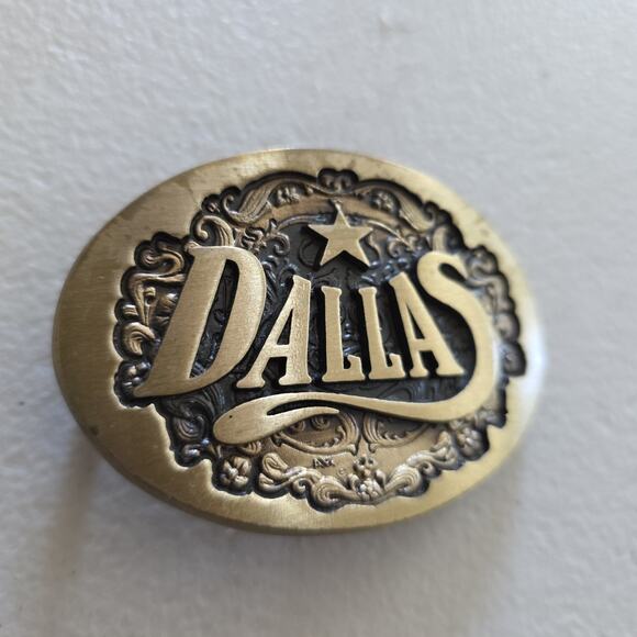 Vtg Dallas Cowboys Solid Bronze Belt Buckle 1984 80s NFL Texas Football - Picture 5 of 9